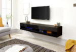 GFW Galicia 150cm Wall TV Unit With LED Grey-40841
