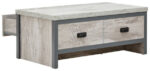 GFW Boston 2 Drawer Coffee Table - Grey-0