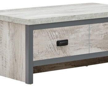 GFW Boston 2 Drawer Coffee Table - Grey-0