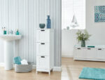 GFW Colonial 3 Drawer Slim Chest in White-40381