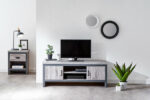 GFW Boston 2 Door TV Unit - Grey-40665