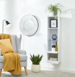 GFW Galicia Tall Shelf Unit With LED White-41016