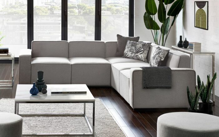 Julian Bowen Lago Combination Modular Sofa - Grey Linen-39322