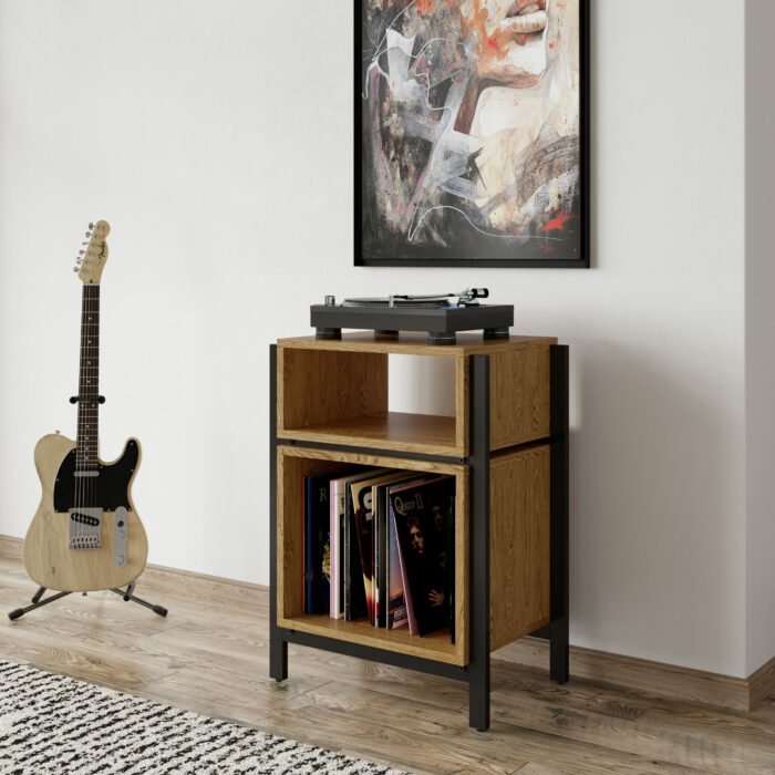 Dorel Alphason AV Louisiana Turntable Stand - Oak-40289