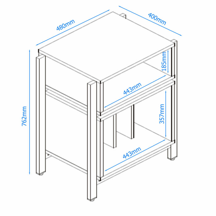 Dorel Alphason AV Louisiana Turntable Stand - Oak-40284