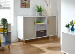 GFW Delta Large Sideboard - White/Grey-Multi-40781