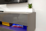 GFW Galicia 120cm Wall TV Unit with LED Grey-40810