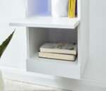 GFW Galicia Tall Shelf Unit With LED White-41012