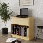 Dorel Alphason AV Oslo Plus Turntable Stand - Light Oak-40319