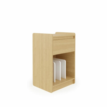 Dorel Alphason AV Oslo Turntable Stand - Light Oak-0