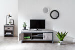 GFW Boston 2 Door TV Unit - Grey-40664