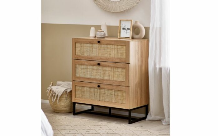 Julian Bowen Padstow 3 Drawer Chest - Oak-39375