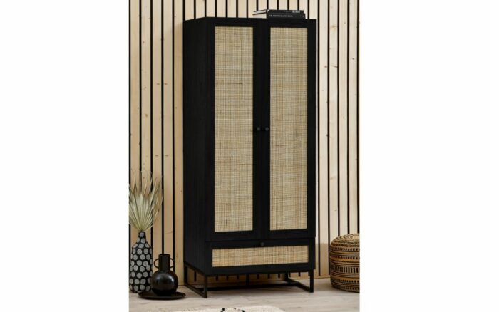 Julian Bowen Padstow Wardrobe - Black-0