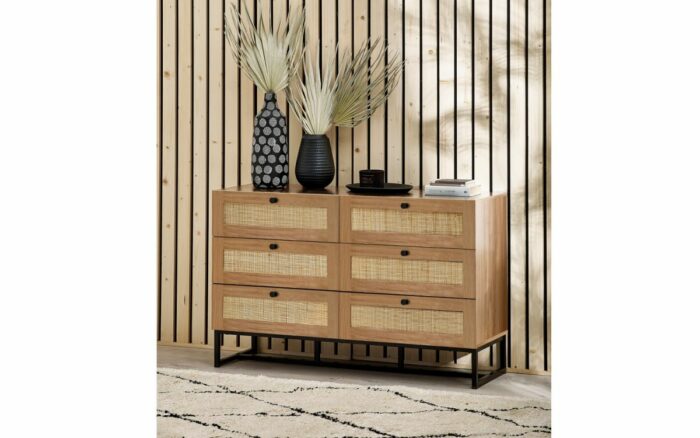 Julian Bowen Padstow 6 Drawer Chest - Oak-39379