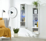 GFW Galicia Tall Shelf Unit With LED White-41013