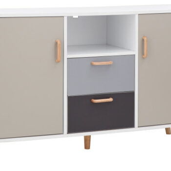 GFW Delta Large Sideboard - White/Grey-Multi-0