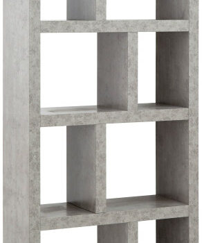 GFW Bloc Tall Open Shelving Unit - Concrete Effect-0