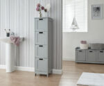 GFW Colonial 4 Drawer Slim Chest in Grey-40388