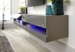 GFW Galicia 180cm Wall TV Unit With LED Grey-40885
