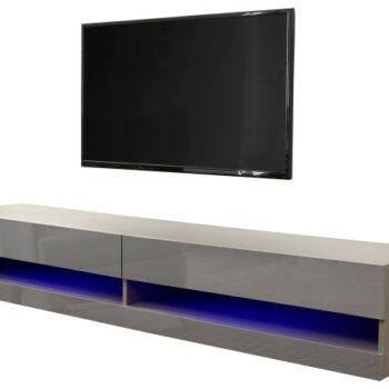GFW Galicia 180cm Wall TV Unit With LED Grey-0