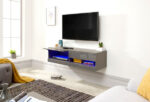 GFW Galicia 120cm Wall TV Unit with LED Grey-40813