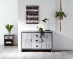 GFW Boston 2 Door 3 Drawer Sideboard - Grey-40645