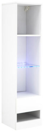 GFW Galicia Tall Shelf Unit With LED White-0