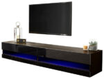 GFW Galicia 180cm Wall TV Unit With LED Black-0