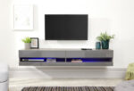 GFW Galicia 180cm Wall TV Unit With LED Grey-40882