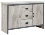 GFW Boston 2 Door 3 Drawer Sideboard - Grey-0