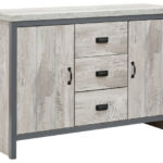 GFW Boston 2 Door 3 Drawer Sideboard - Grey-0