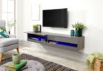 GFW Galicia 180cm Wall TV Unit With LED Grey-40886