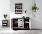 GFW Boston 2 Door 3 Drawer Sideboard - Grey-40646