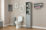 GFW Colonial Tall Cupboard - Grey-40468