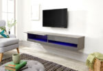GFW Galicia 180cm Wall TV Unit With LED Grey-40887