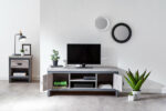 GFW Boston 2 Door TV Unit - Grey-40659