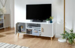 GFW Delta Large TV Unit - White/Grey-Multi-40787