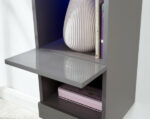 GFW Galicia Tall Shelf Unit With LED Grey-40995