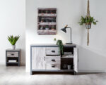 GFW Boston 2 Door 3 Drawer Sideboard - Grey-40643