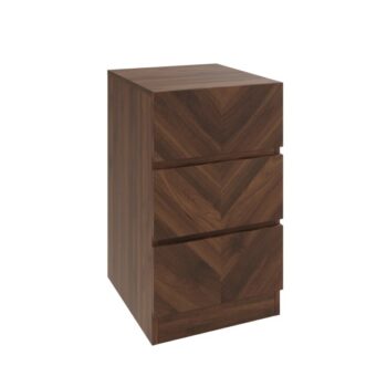 GFW CATANIA 3 DRAWER BEDSIDE TABLE ROYAL WALNUT