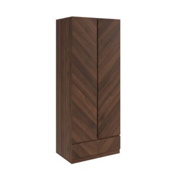 GFW CATANIA 2 DOOR 1 DRAWER WARDROBE ROYAL WALNUT
