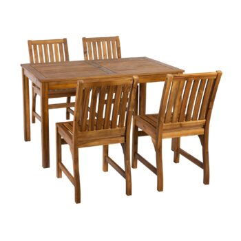 Zap Hardy Solid Wood Rectangle Dining Set With Side chairs