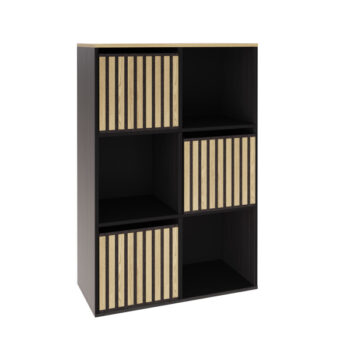 Gfw KUBE 2x3 STORAGE KUBE BLACK/MEDIUM OAK