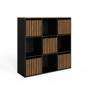 Gfw KUBE 3x3 STORAGE KUBE BLACK/WALNUT