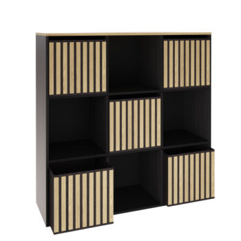 Gfw KUBE 3x3 STORAGE KUBE BLACK/MEDIUM OAK