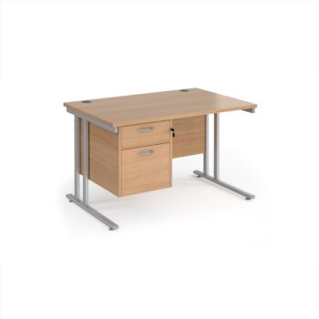 Big Deals Straight Desk With Fixed Pedestal - Choice Of Size
